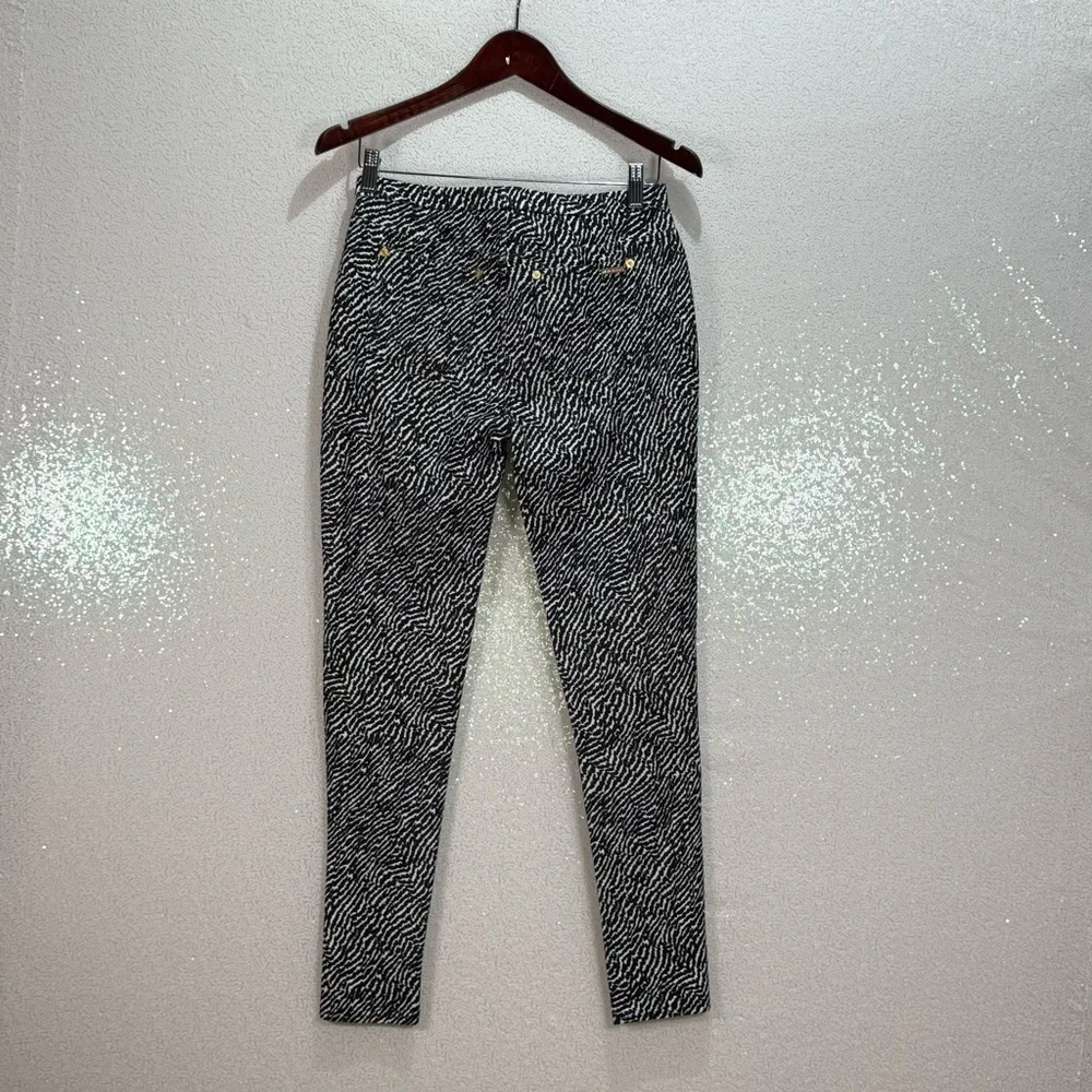 Michael Kors Zebra print jeggings black and white size small